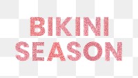 Red png Bikini Season trendy typography sticker