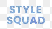 Shimmery blue Style Squad png social media sticker