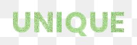 Unique green png sparkly word typography