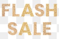 Glittery flash sale typography design element