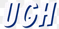 Word ugh funky typography png