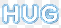 Hug ripple effect png typography