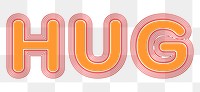 Hug ripple effect png typography