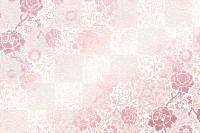 Vintage floral png background, pink pattern in aesthetic design