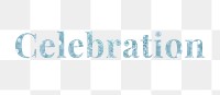 Glittery celebration light blue font design element