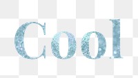 Glittery cool light blue font design element