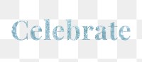 Glittery celebrate light blue font design element