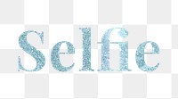 Glittery selfie light blue font design element