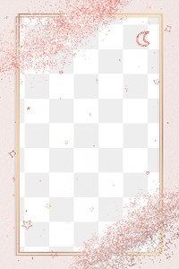 Glitter frame png pink sparkly border