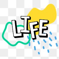 Life png word bold font typography 