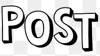 Post shadow font typography png