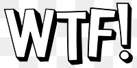 WTF! shadow font typography png