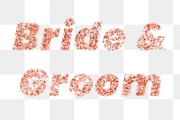 Bride &amp; groom typography design element