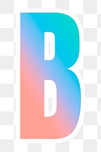 Png gradient letter b character