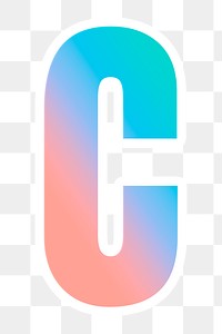 Png font c pastel typeface colorful gradient pattern