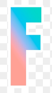 Png font f pastel typeface colorful gradient pattern