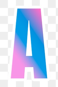 Gradient a letter png character