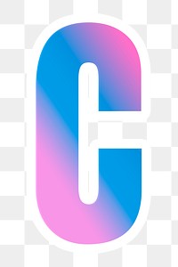 Png alphabet c sticker font typography