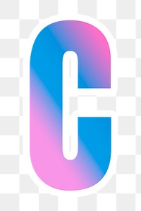 Png alphabet c sticker font typography