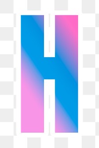Png font h pastel typeface colorful gradient pattern