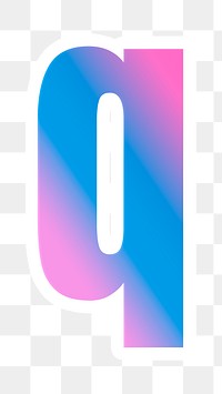Png font q pastel typeface colorful gradient pattern