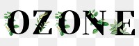 Botanical OZONE png word typography