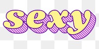 Funky style png 3D sex font typography 