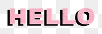 Png hello greeting word typography