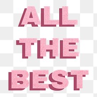 All the best typography text png