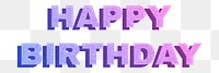 Png happy birthday lettering sticker textile texture shadow typography