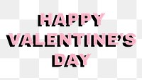 Png happy valentine's day word typography