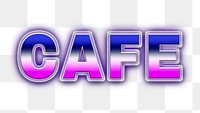 Cafe retro style word design element