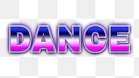 Dance retro style word design element
