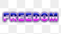 Freedom retro style word design element