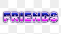 Friends retro style word design element