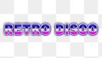 Retro disco word design element