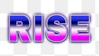 Rise retro style word design element