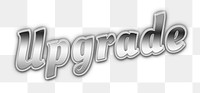 Neon 80s upgrade silver font word png lines