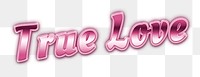 80s true love png text neon typography