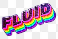 Fluid word png rainbow lettering 