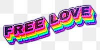 Png free love glitch word