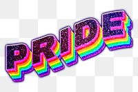 Pride word png rainbow typography