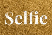 Selfie glittery slang png typography word
