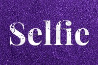 Png selfie glittery slang typography word