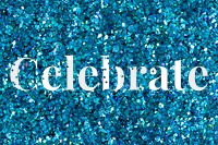 Png celebration glittery typography word