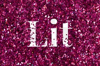 Lit word png glittery typography