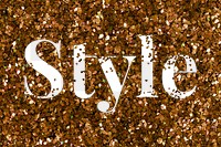 Png style glittery word typography