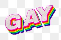 Rainbow Word Gay Typography Design 