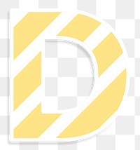 Letter d sticker typography png capital