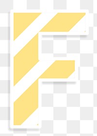Letter f sticker typography png capital